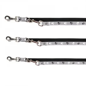  Reflect fényvisszaverő póráz, tappancsos szürke/fekete L-Xl2m/25mm